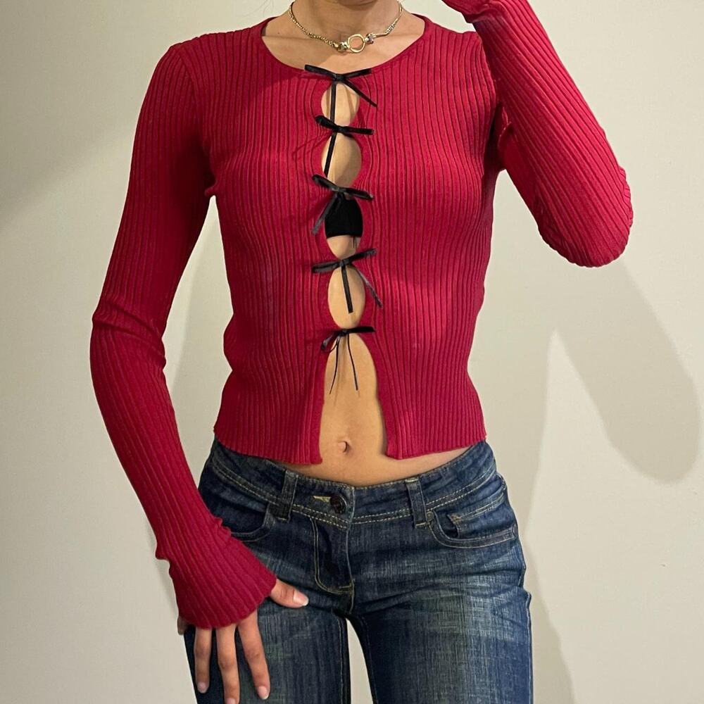 Red Coquette Top